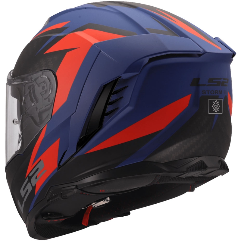 Casque intégral de moto LS2 FF818 Storm III Dynamo bleu-rouge