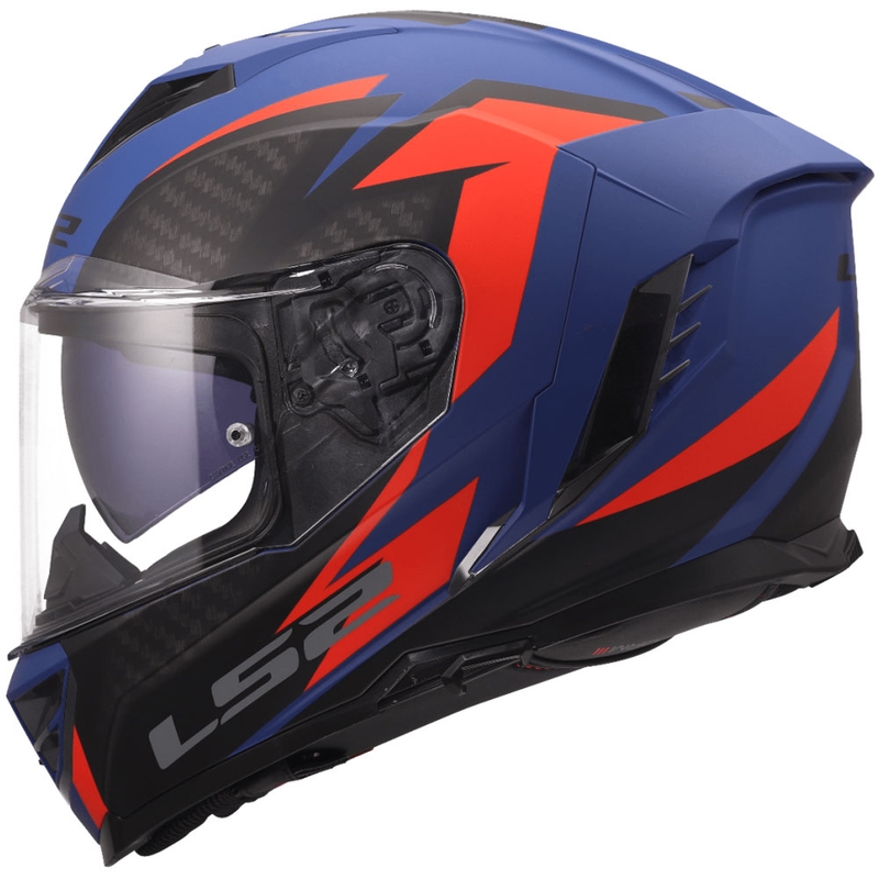 Casque intégral de moto LS2 FF818 Storm III Dynamo bleu-rouge