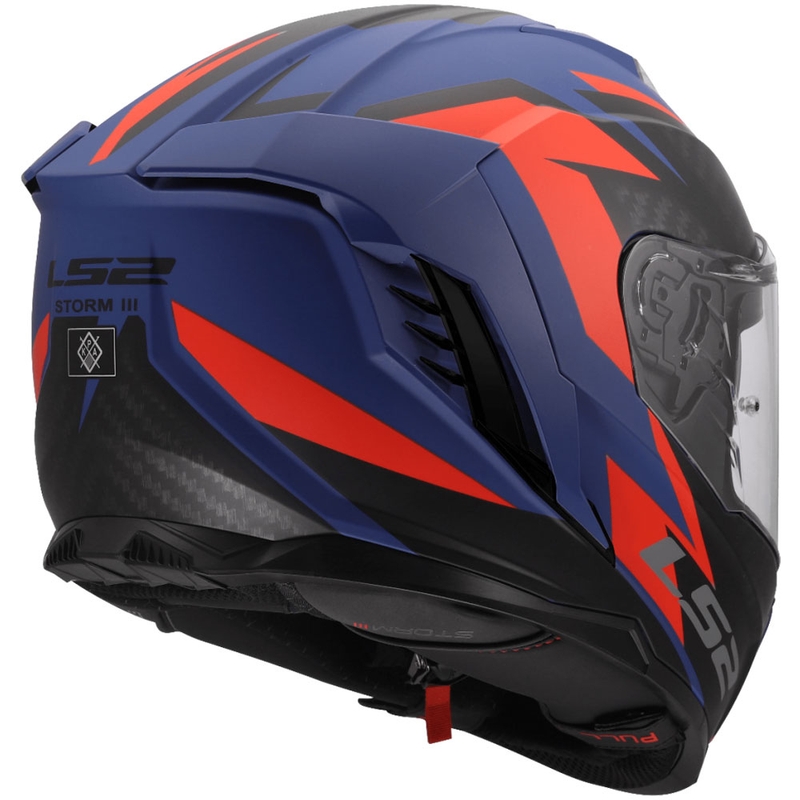 Casque intégral de moto LS2 FF818 Storm III Dynamo bleu-rouge