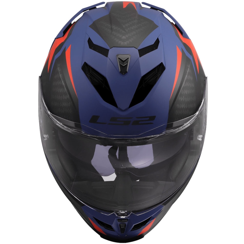 Casque intégral de moto LS2 FF818 Storm III Dynamo bleu-rouge