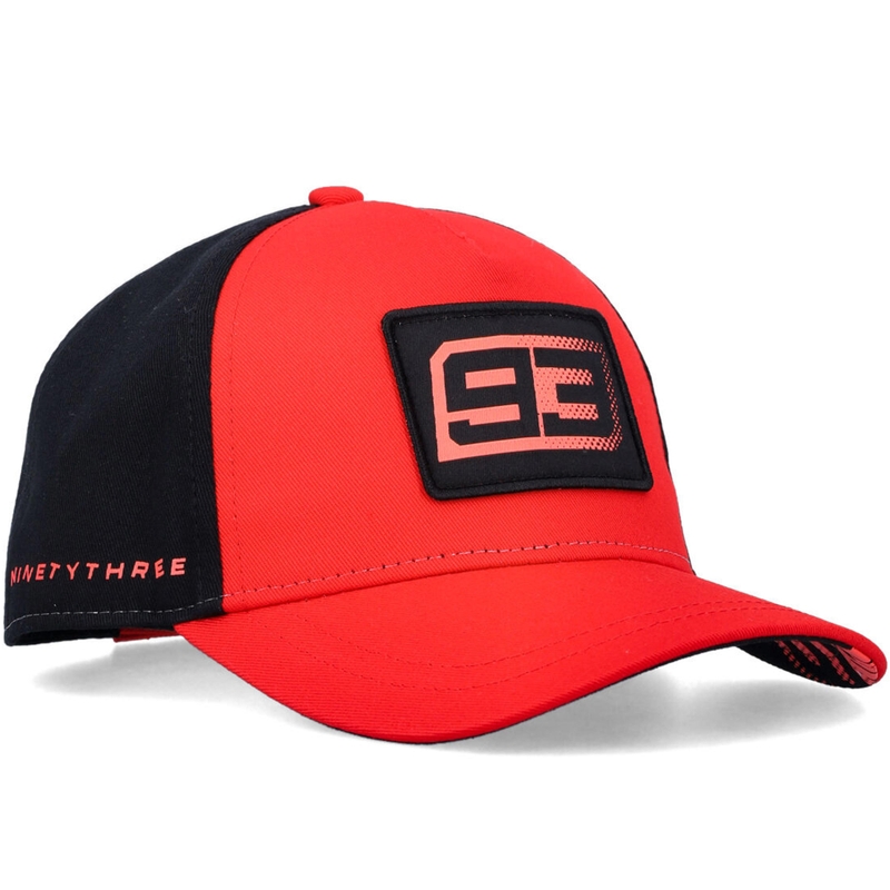 Casquette de baseball Ducati Marc Marquez 93 pour enfants, noire et rouge