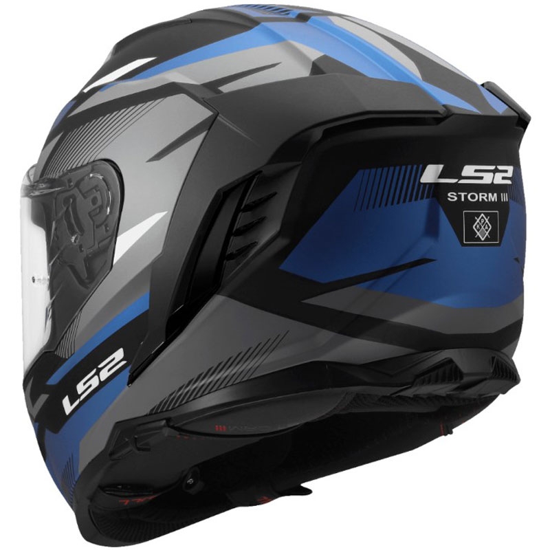Casque intégral de moto LS2 FF818 Storm III Komai noir-bleu