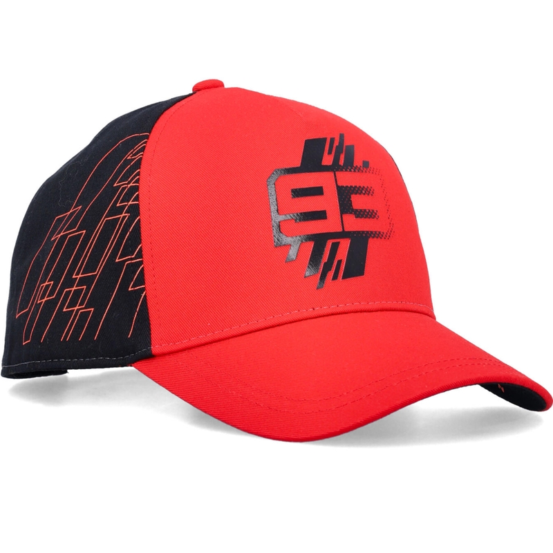 Casquette de baseball Ducati Marc Marquez 93 et rectangle noir et rouge
