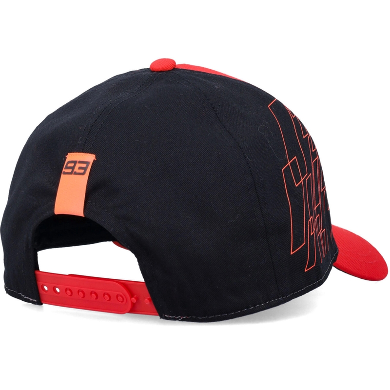 Casquette de baseball Ducati Marc Marquez 93 et rectangle noir et rouge