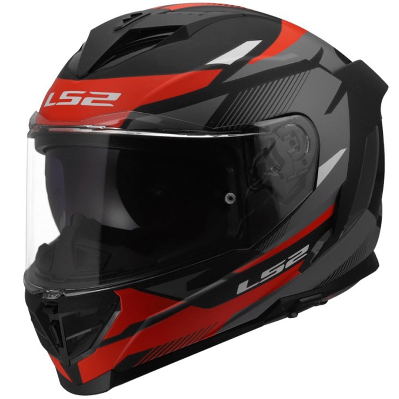 Casque intégral de moto LS2 FF818 Storm III Komai noir-rouge