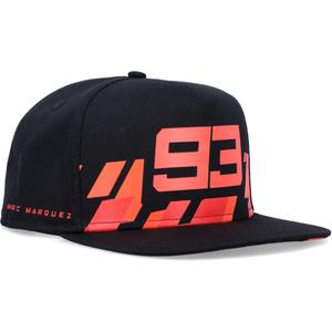 Casquette plate Ducati Marc Marquez 93, rectangles rouges, noir