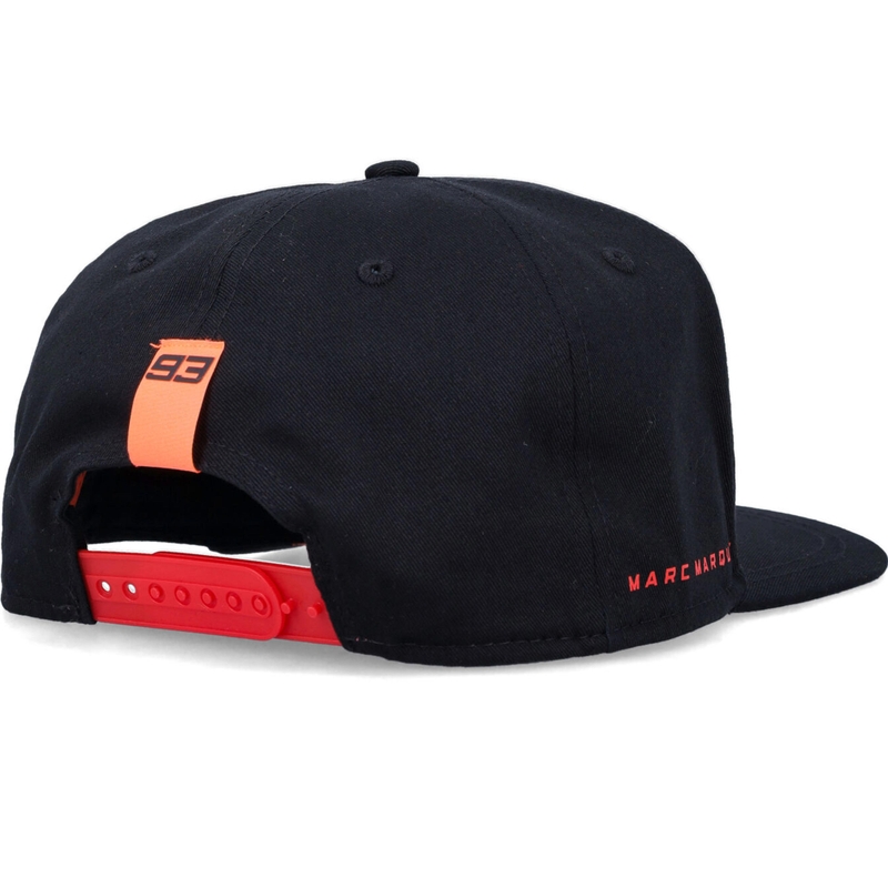Casquette plate Ducati Marc Marquez 93, rectangles rouges, noir