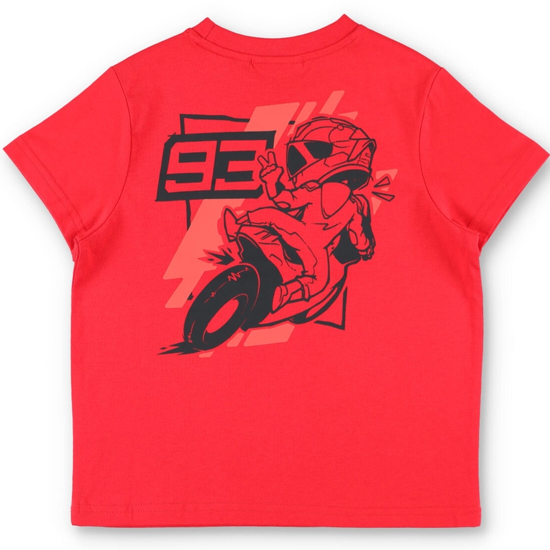 T-shirt enfant rouge à motif moto Ducati Marc Marquez