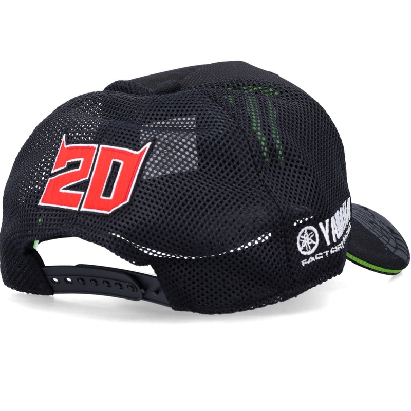 Casquette noire Yamaha Monster sponsorisée par Fabio Quartararo
