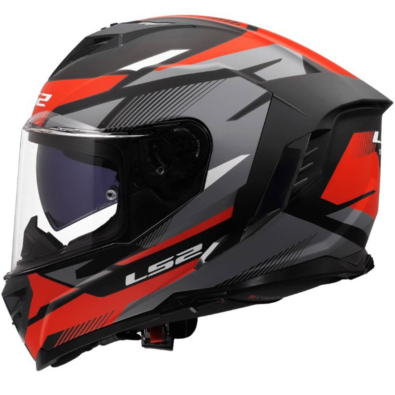Casque intégral de moto LS2 FF818 Storm III Komai noir-rouge