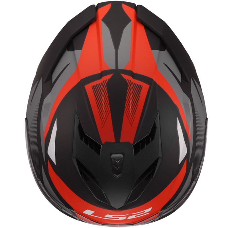 Casque intégral de moto LS2 FF818 Storm III Komai noir-rouge
