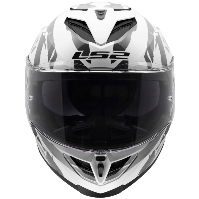 Casque intégral de moto LS2 FF818 Storm III Kaos blanc-gris