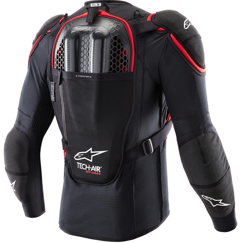 Gilet airbag moto Alpinestars TECH-AIR®OFF-ROAD noir et rouge
