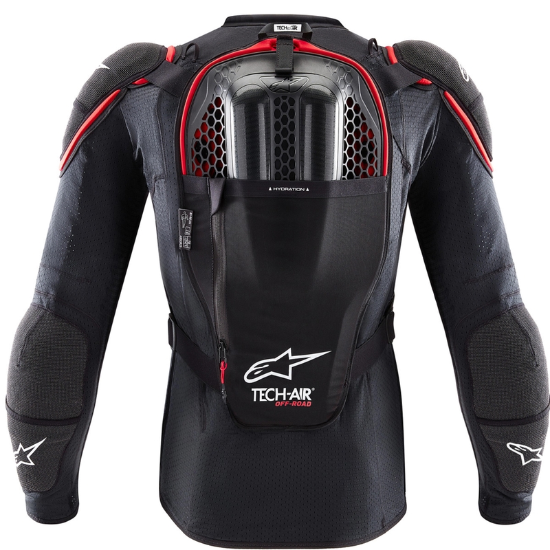 Gilet airbag moto Alpinestars TECH-AIR®OFF-ROAD noir et rouge