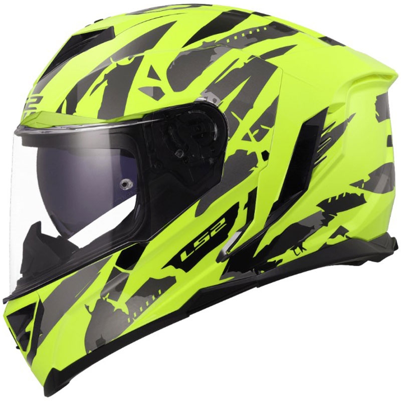 Casque intégral de moto LS2 FF818 Storm III Kaos jaune