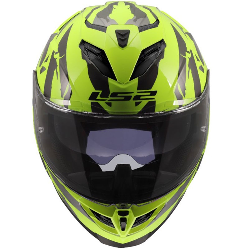 Casque intégral de moto LS2 FF818 Storm III Kaos jaune