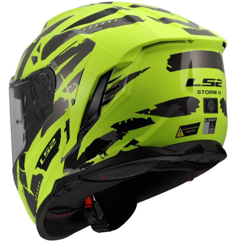 Casque intégral de moto LS2 FF818 Storm III Kaos jaune