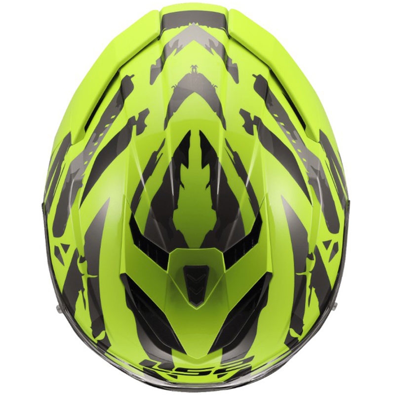 Casque intégral de moto LS2 FF818 Storm III Kaos jaune