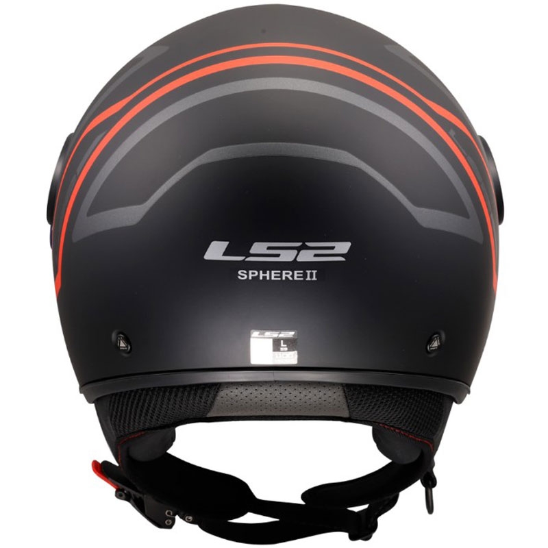Casque de moto jet LS2 OF558 Sphere Lux II Minimum noir-rouge