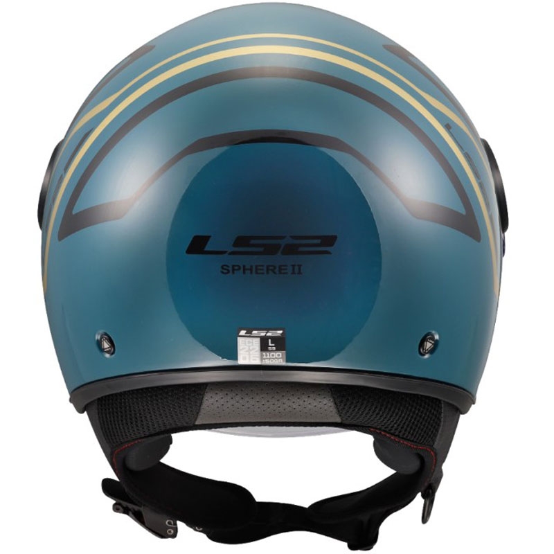 Casque de moto ouvert LS2 OF558 Sphere Lux II Minimum bleu foncé-vert
