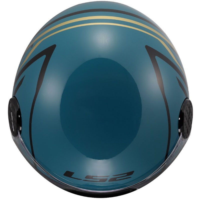 Casque de moto ouvert LS2 OF558 Sphere Lux II Minimum bleu foncé-vert