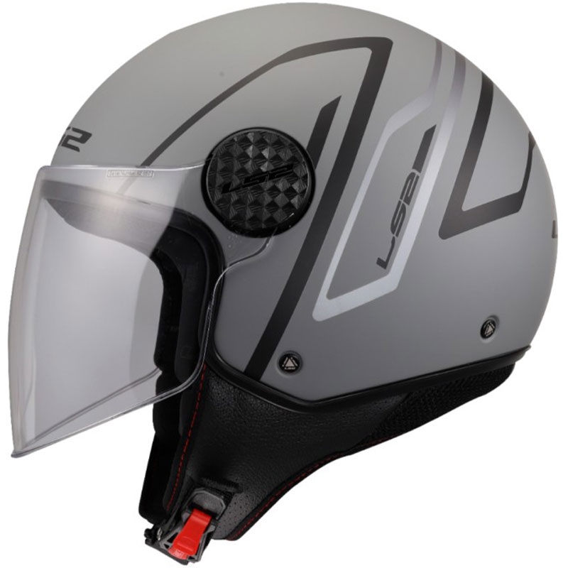 Casque de moto ouvert LS2 OF558 Sphere Lux II Minimum noir-gris