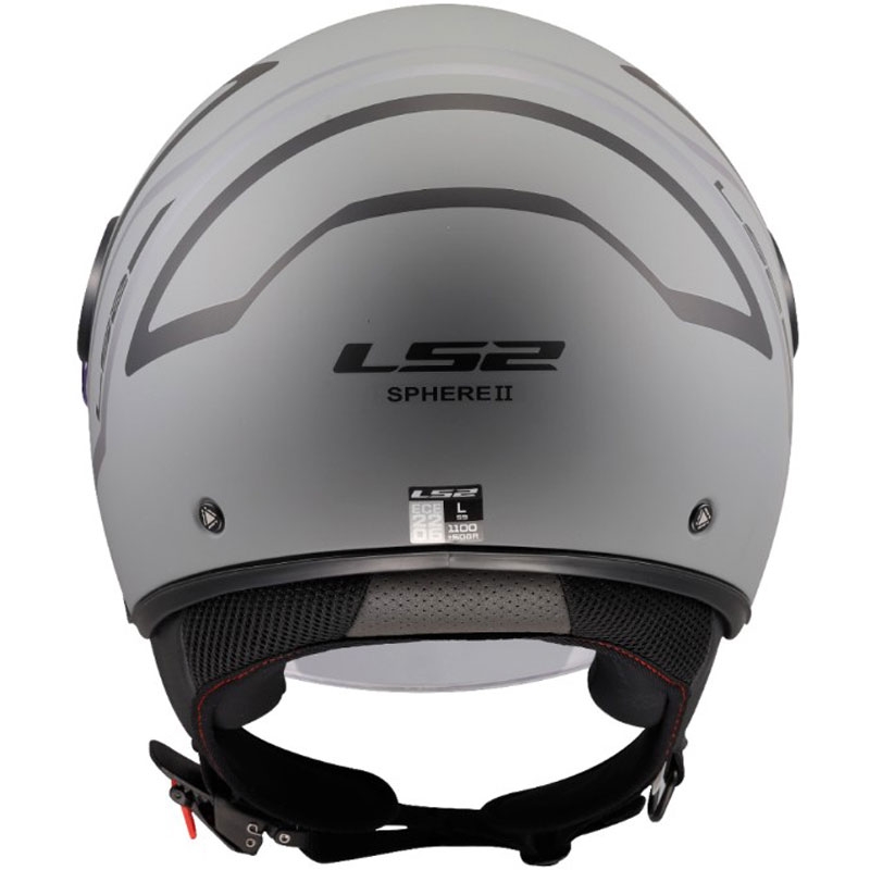 Casque de moto ouvert LS2 OF558 Sphere Lux II Minimum noir-gris