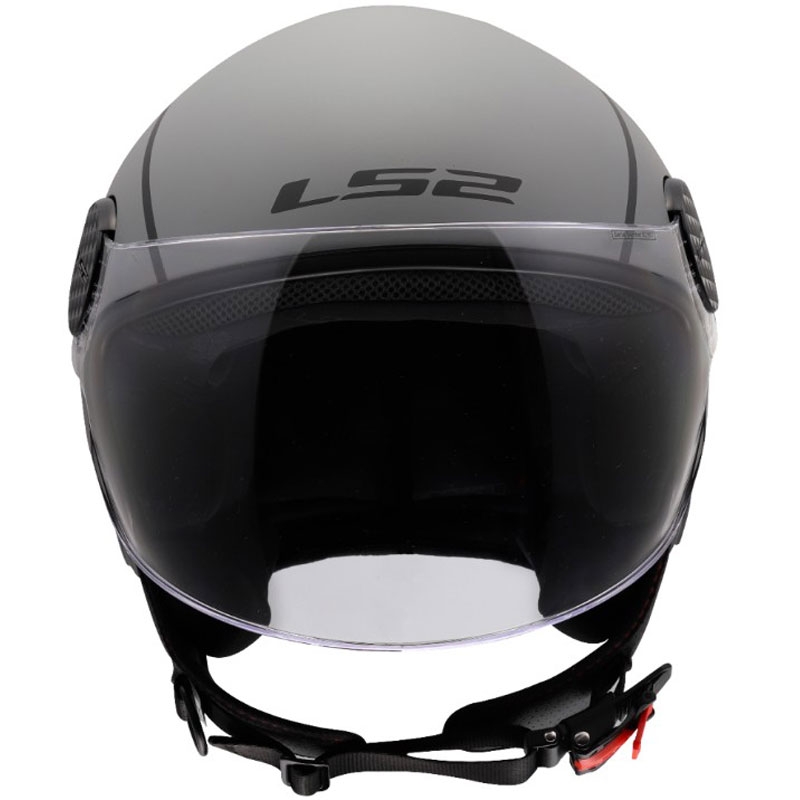 Casque de moto ouvert LS2 OF558 Sphere Lux II Minimum noir-gris