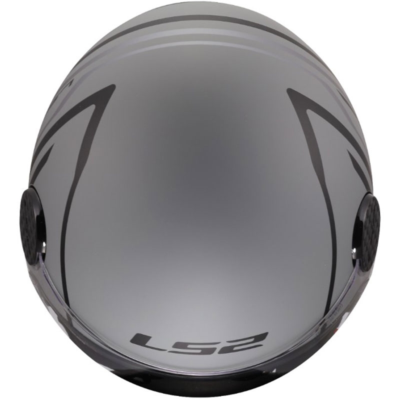 Casque de moto ouvert LS2 OF558 Sphere Lux II Minimum noir-gris