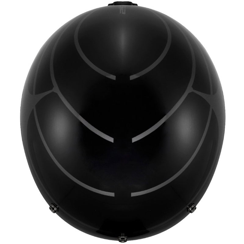Casque de moto ouvert LS2 OF601 Bob II Cosmic noir-gris brillant