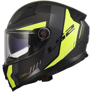 Casque intégral de moto LS2 FF811 Vector II C Grid 06 jaune HV mat