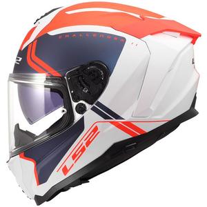 Casque intégral de moto LS2 FF817 Challenger II Titan blanc mat-bleu-rouge