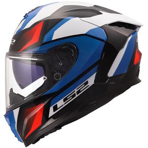 Casque intégral de moto LS2 FF817 Challenger II Viper blanc-bleu-rouge brillant