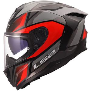 Casque intégral de moto LS2 FF817 Challenger II Viper gris-rouge brillant