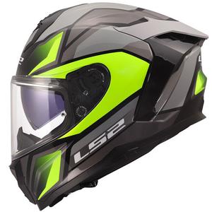 Casque intégral de moto LS2 FF817 Challenger II Viper gris-jaune brillant