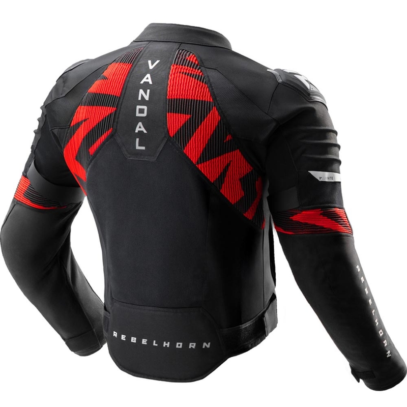 Blouson de moto Rebelhorn Vandal 2 Air noir et rouge