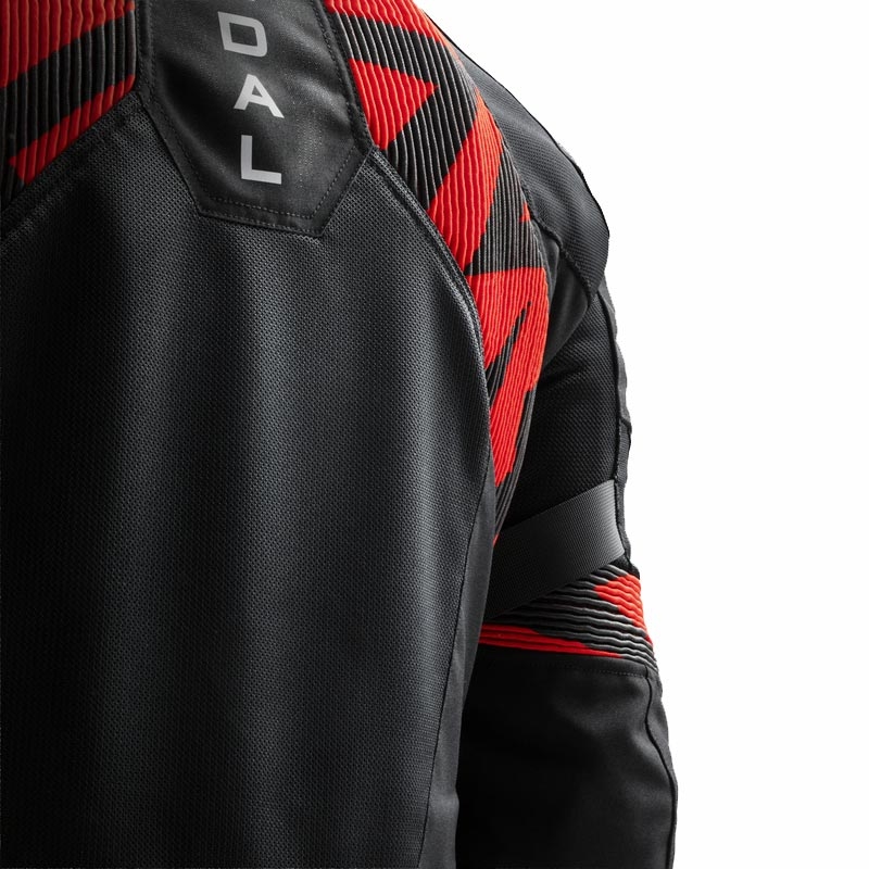 Blouson de moto Rebelhorn Vandal 2 Air noir et rouge