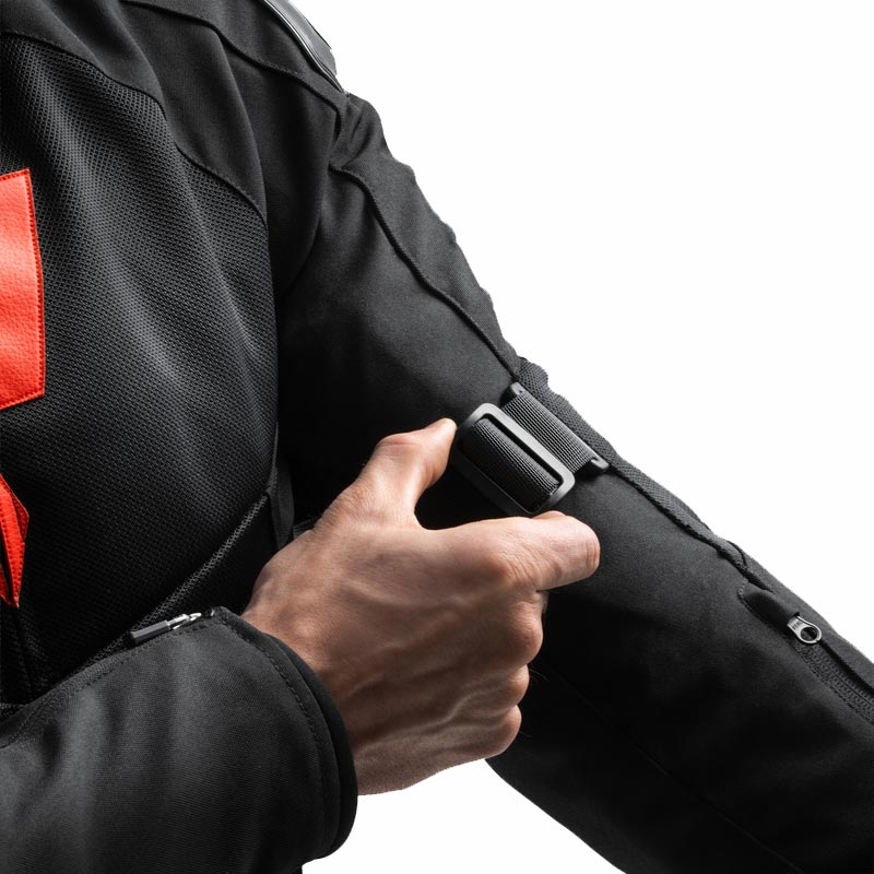 Blouson de moto Rebelhorn Vandal 2 Air noir et rouge