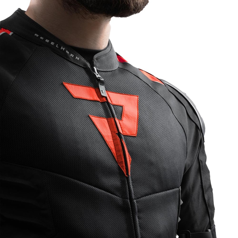 Blouson de moto Rebelhorn Vandal 2 Air noir et rouge