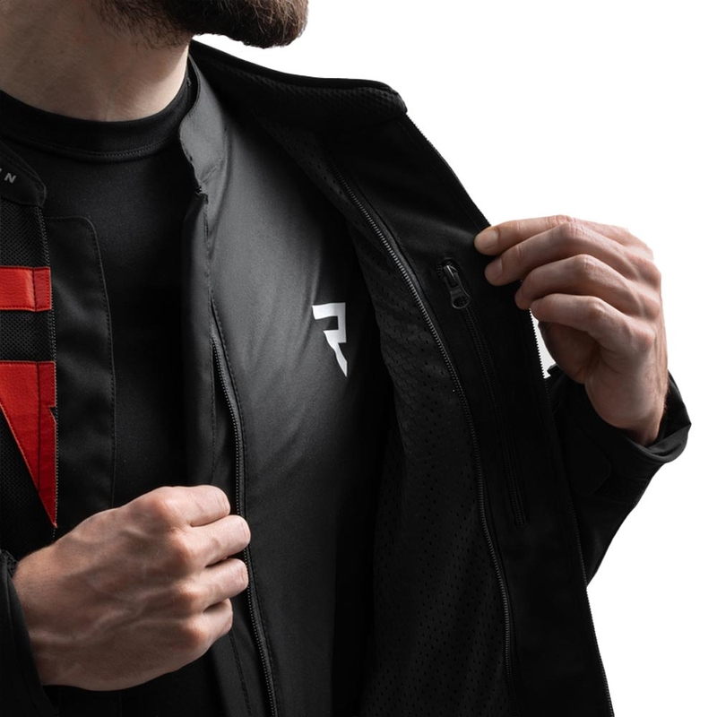 Blouson de moto Rebelhorn Vandal 2 Air noir et rouge