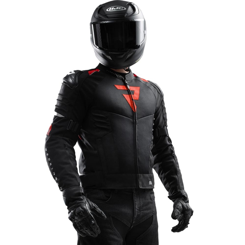 Blouson de moto Rebelhorn Vandal 2 Air noir et rouge