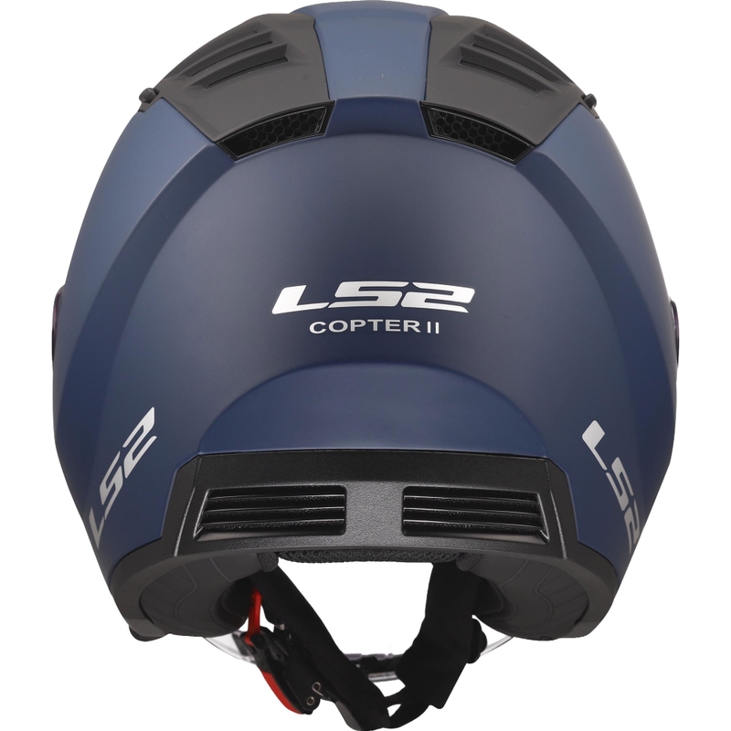 Casque de moto ouvert LS2 OF600 Copter II Bleu mat uni