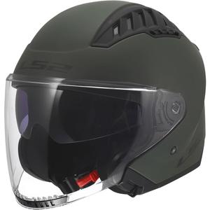 Casque de moto ouvert LS2 OF600 Copter II Vert militaire mat