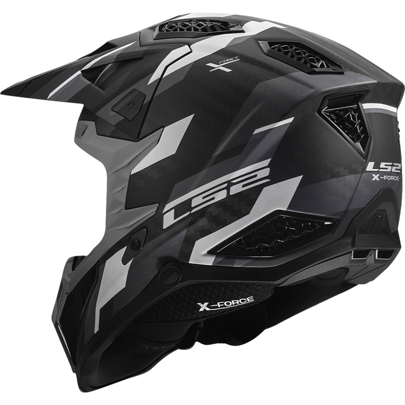 Casque de motocross LS2 MX703 X-Force Phantom noir-gris mat