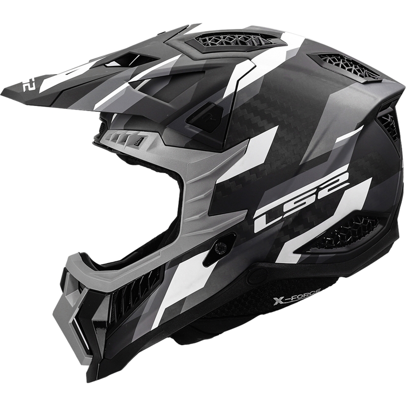 Casque de motocross LS2 MX703 X-Force Phantom noir-gris mat