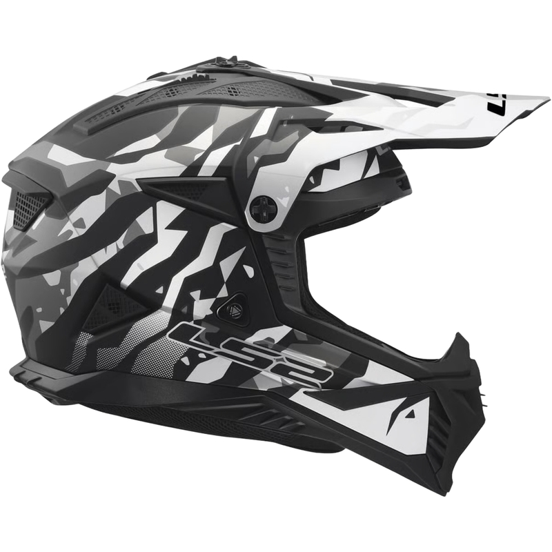 Casque de motocross LS2 MX708 Fast II Grotesk noir-gris mat