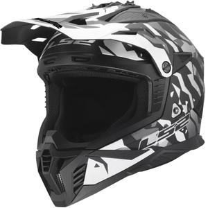 Casque de motocross LS2 MX708 Fast II Grotesk noir-gris mat