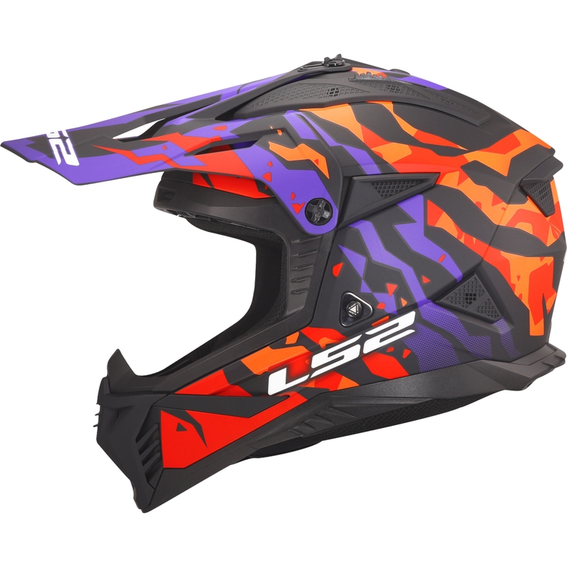 Casque de motocross LS2 MX708 Fast II Grotesk violet-orange mat