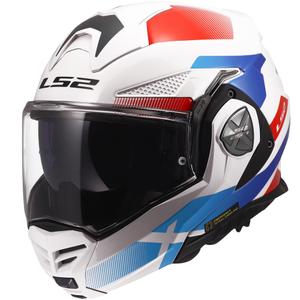 Casque de moto modulable LS2 FF901 Advant X Nova blanc brillant-bleu-rouge