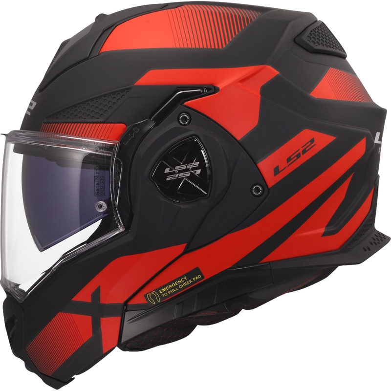 Casque de moto modulable LS2 FF901 Advant X Nova noir mat-rouge